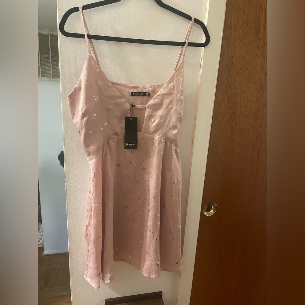 Nasty Gal Star Crossed Lovers satin mini dress